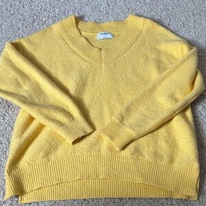 Old Navy Yellow V-Neck Sweater